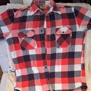 Stylish Red and Black Plaid Men's Shirt